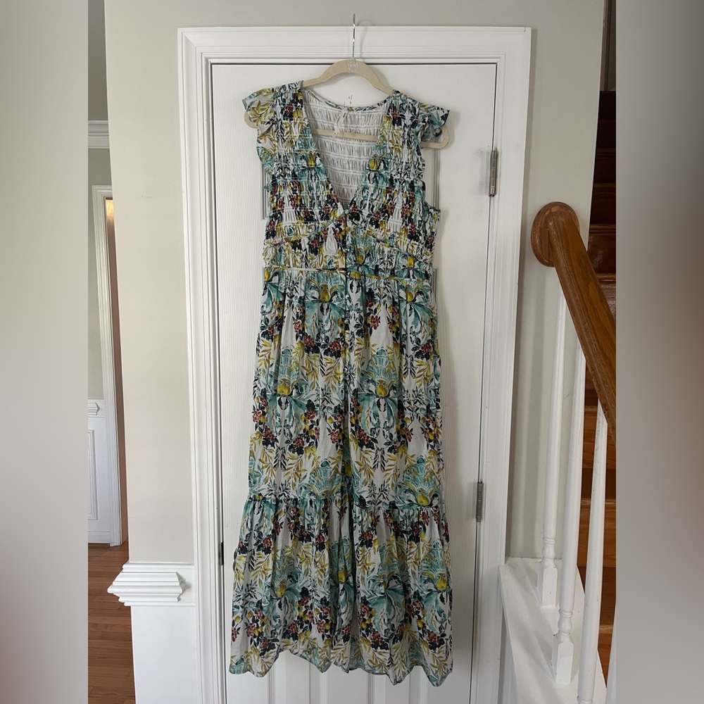 The Peregrine Midi Dress in Chartreuse